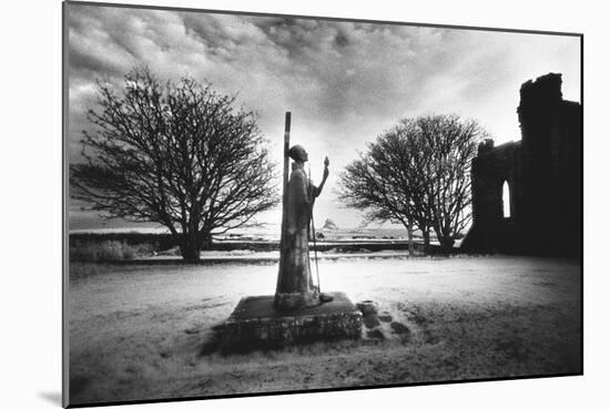 Statue of St Aiden, Lindisfarne Priory, Northumberland, England-Simon Marsden-Mounted Giclee Print