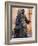 Statue of St. Francis of Assisi, St. Francis Cathedral, City of Santa Fe, New Mexico, USA-Richard Cummins-Framed Photographic Print