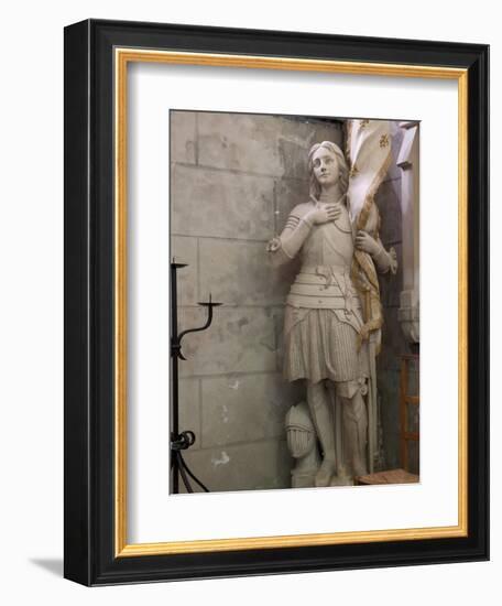 Statue of St. Joan of Arc, Dol Cathedral, Dol De Bretagne, Brittany, France, Europe-Nick Servian-Framed Photographic Print