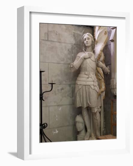 Statue of St. Joan of Arc, Dol Cathedral, Dol De Bretagne, Brittany, France, Europe-Nick Servian-Framed Photographic Print