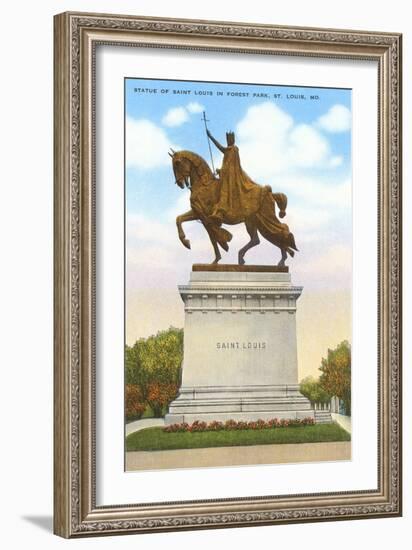 Statue of St. Louis, Forest Park, St. Louis, Missouri-null-Framed Art Print