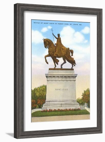 Statue of St. Louis, Forest Park, St. Louis, Missouri-null-Framed Art Print