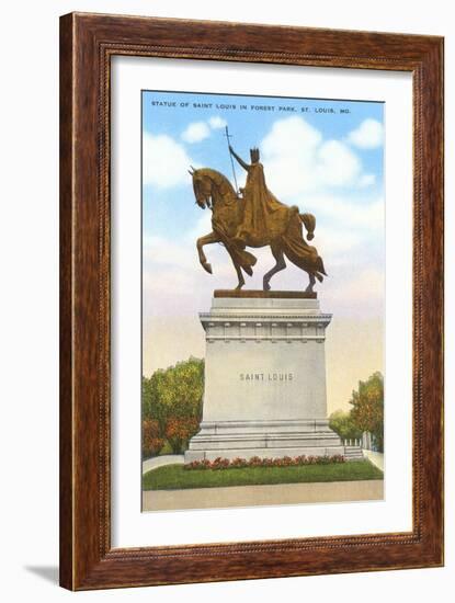 Statue of St. Louis, Forest Park, St. Louis, Missouri-null-Framed Art Print