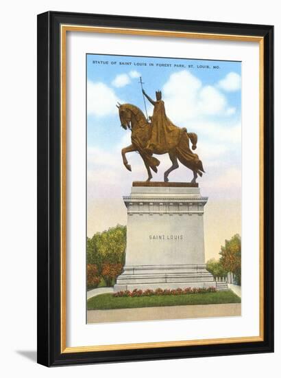 Statue of St. Louis, Forest Park, St. Louis, Missouri-null-Framed Art Print