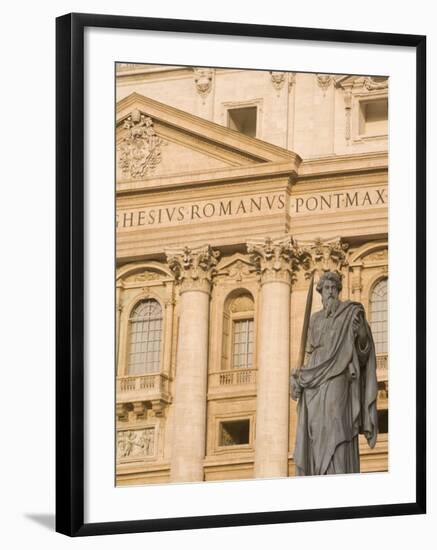 Statue of St. Paul, St. Peter's Basilica, Vatican, Rome, Lazio, Italy, Europe-Marco Cristofori-Framed Photographic Print