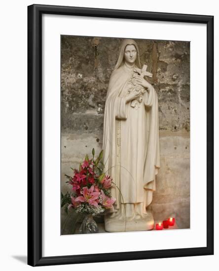 Statue of St.Therese De Lisieux, Semur-En-Auxois, Cote D'Or, Burgundy, France, Europe-Godong-Framed Photographic Print