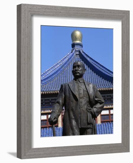 Statue of Sun Yat Sen (1866-1925)-null-Framed Giclee Print