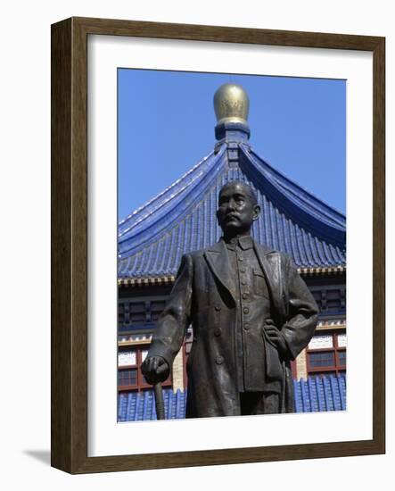 Statue of Sun Yat Sen (1866-1925)-null-Framed Giclee Print