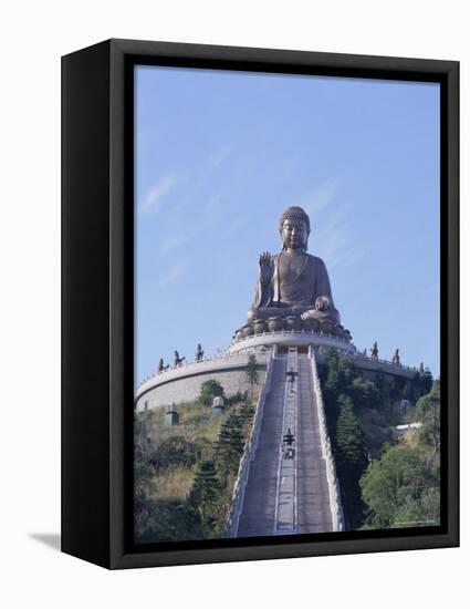 Statue of the Buddha, the Largest in Asia, Po Lin Monastery, Lantau Island, Hong Kong, China, Asia-Adina Tovy-Framed Premier Image Canvas