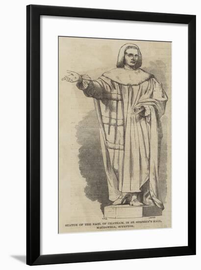 Statue of the Earl of Chatham, in St Stephen's Hall, Macdowell, Sculptor-null-Framed Giclee Print