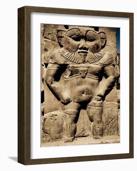 Statue of the Egyptian God Bes-Clive Nolan-Framed Photographic Print