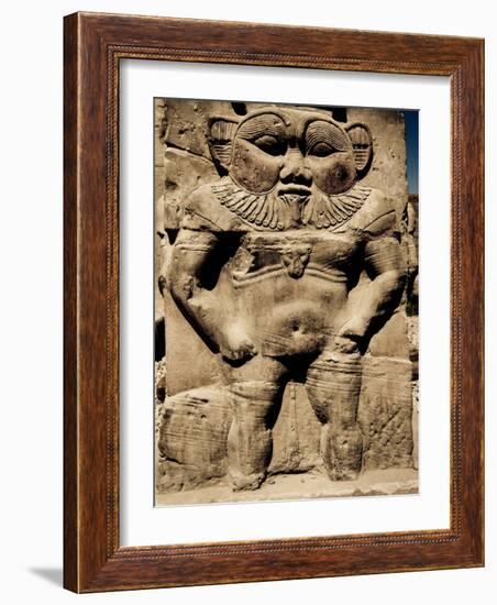 Statue of the Egyptian God Bes-Clive Nolan-Framed Photographic Print