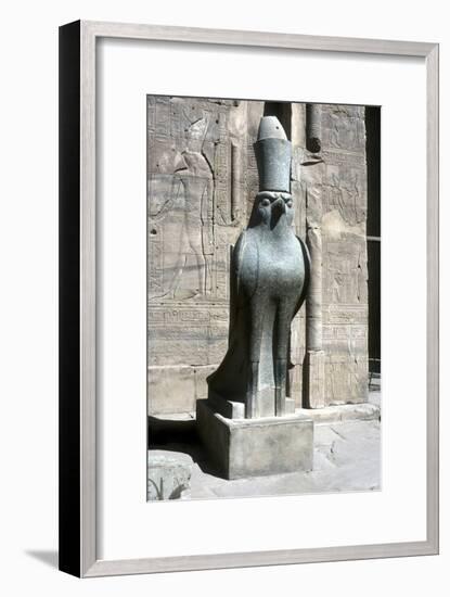 Statue of the god Horus, Temple of Horus, Edfu, Egypt, Ptolemaic Period, c251 BC-c246 BC-Unknown-Framed Giclee Print