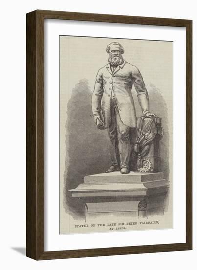 Statue of the Late Sir Peter Fairbairn, at Leeds-null-Framed Giclee Print