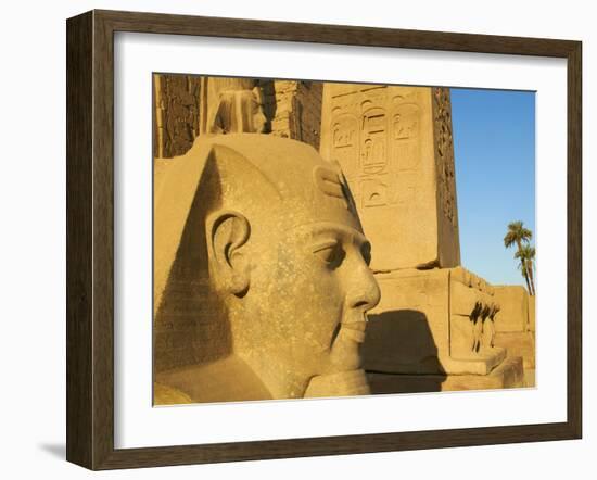 Statue of the Pharaoh Ramesses Ii and Obelisk, Temple of Luxor, Thebes, UNESCO World Heritage Site,-Tuul-Framed Photographic Print