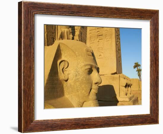 Statue of the Pharaoh Ramesses Ii and Obelisk, Temple of Luxor, Thebes, UNESCO World Heritage Site,-Tuul-Framed Photographic Print