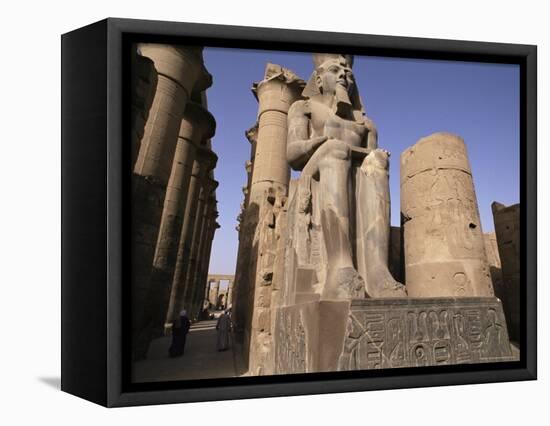 Statue of the Pharaoh Ramses II, Luxor Temple, Thebes, Unesco World Heritage Site, Egypt-Nico Tondini-Framed Premier Image Canvas