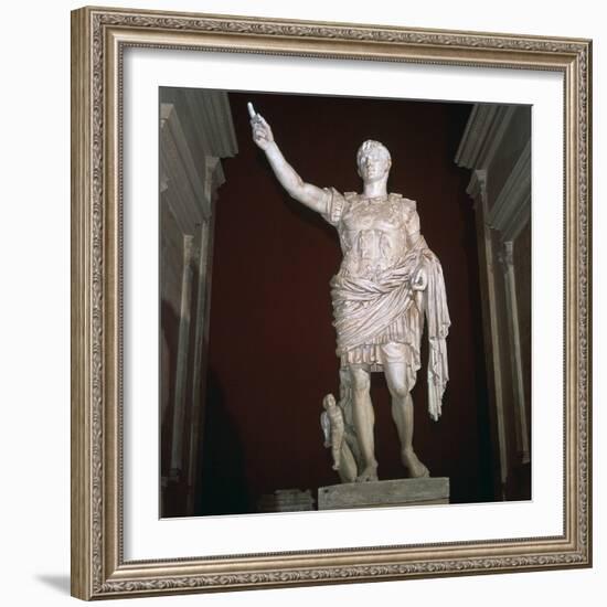 Statue of the Roman Emperor Augustus, 1st century BC-Unknown-Framed Giclee Print