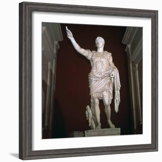 Statue of the Roman Emperor Augustus, 1st century BC-Unknown-Framed Giclee Print