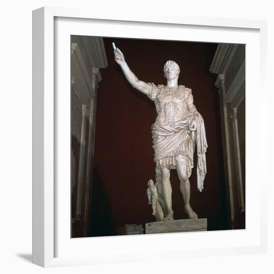 Statue of the Roman Emperor Augustus, 1st century BC-Unknown-Framed Giclee Print