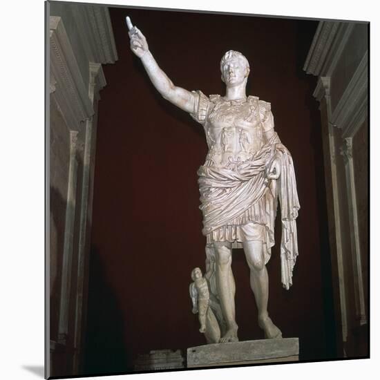 Statue of the Roman Emperor Augustus, 1st century BC-Unknown-Mounted Giclee Print