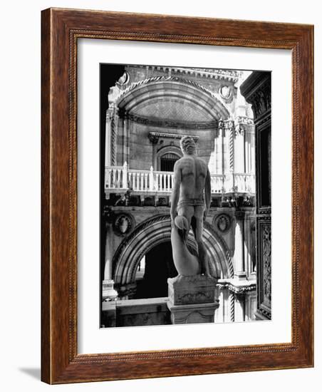 Statue of the Roman God Mars Standing Inside the Doge's Palace-John Phillips-Framed Photographic Print