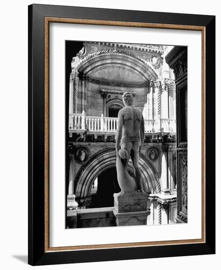 Statue of the Roman God Mars Standing Inside the Doge's Palace-John Phillips-Framed Photographic Print