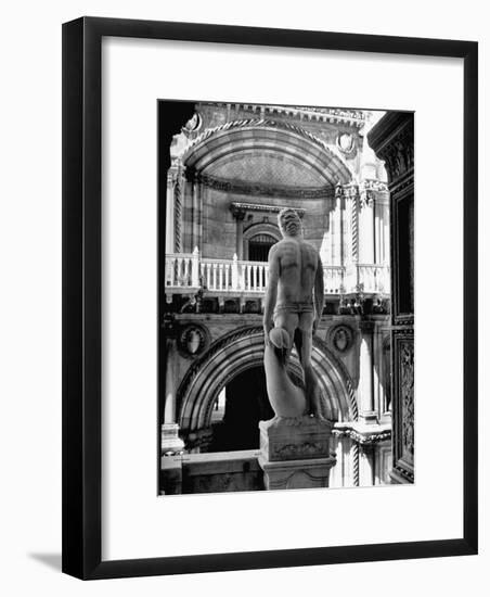 Statue of the Roman God Mars Standing Inside the Doge's Palace-John Phillips-Framed Photographic Print