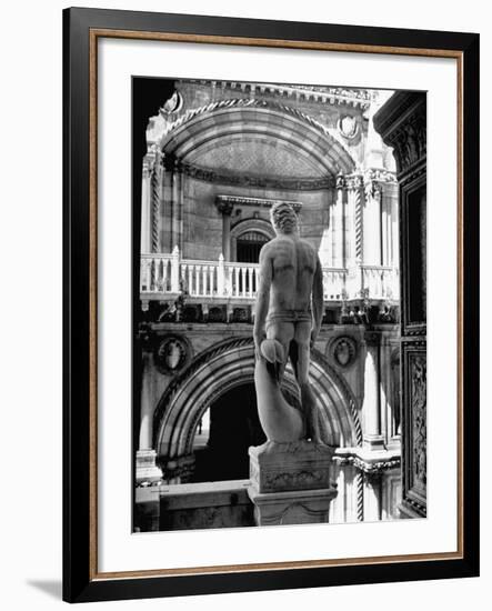 Statue of the Roman God Mars Standing Inside the Doge's Palace-John Phillips-Framed Photographic Print