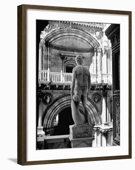 Statue of the Roman God Mars Standing Inside the Doge's Palace-John Phillips-Framed Photographic Print