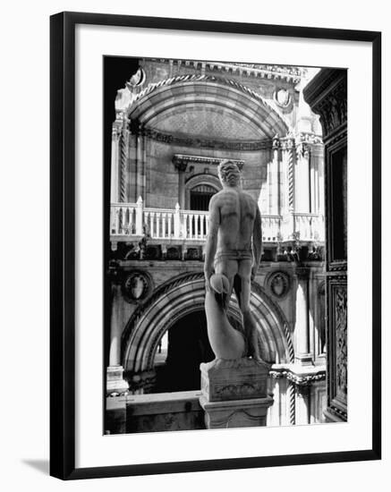 Statue of the Roman God Mars Standing Inside the Doge's Palace-John Phillips-Framed Photographic Print