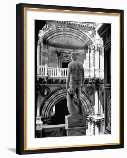 Statue of the Roman God Mars Standing Inside the Doge's Palace-John Phillips-Framed Photographic Print