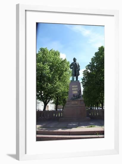 Statue of the Russian Composer Mikhail Glinka, St Petersburg, Russia, 2011-Sheldon Marshall-Framed Photographic Print