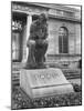 Statue of the Thinker on Auguste Rodin's Tomb in the Park of Villa des Brillants-Auguste Rodin-Mounted Giclee Print