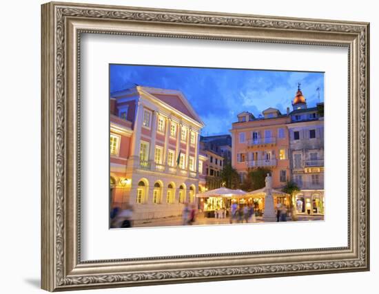 Statue of Theotokis, Iroon Square, Corfu Old Town, Corfu, the Ionian Islands, Greek Islands, Greece-Neil Farrin-Framed Photographic Print