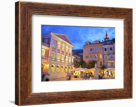 Statue of Theotokis, Iroon Square, Corfu Old Town, Corfu, the Ionian Islands, Greek Islands, Greece-Neil Farrin-Framed Photographic Print