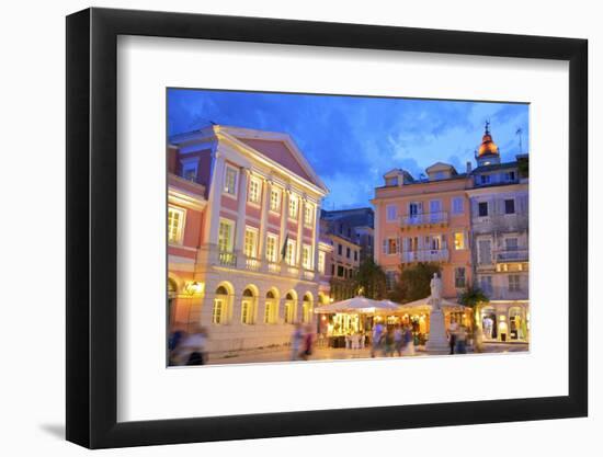 Statue of Theotokis, Iroon Square, Corfu Old Town, Corfu, the Ionian Islands, Greek Islands, Greece-Neil Farrin-Framed Photographic Print