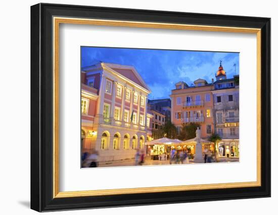 Statue of Theotokis, Iroon Square, Corfu Old Town, Corfu, the Ionian Islands, Greek Islands, Greece-Neil Farrin-Framed Photographic Print