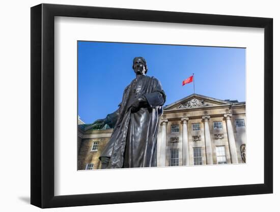Statue of Thomas Guy, King's College, London, England, United Kingdom, Europe-John Guidi-Framed Photographic Print
