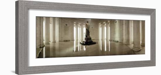 Statue of Thomas Jefferson in a Memorial, Jefferson Memorial, Washington DC, USA-null-Framed Photographic Print