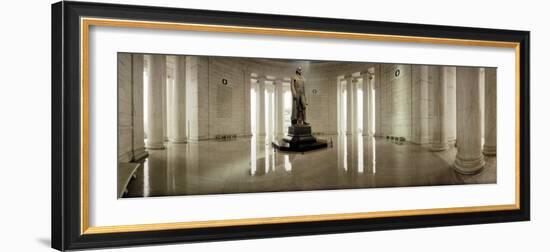 Statue of Thomas Jefferson in a Memorial, Jefferson Memorial, Washington DC, USA-null-Framed Photographic Print