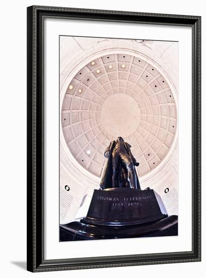 Statue of Thomas Jefferson in a Memorial, Jefferson Memorial, Washington Dc, USA-null-Framed Photographic Print