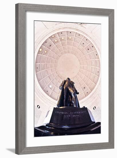 Statue of Thomas Jefferson in a Memorial, Jefferson Memorial, Washington Dc, USA-null-Framed Photographic Print