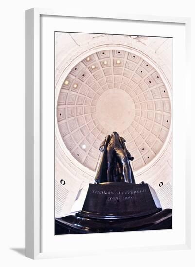 Statue of Thomas Jefferson in a Memorial, Jefferson Memorial, Washington Dc, USA-null-Framed Photographic Print