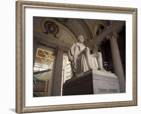 Statue of Thomas Jefferson, Missouri History Museum, St. Louis, Missouri, USA-Connie Ricca-Framed Photographic Print