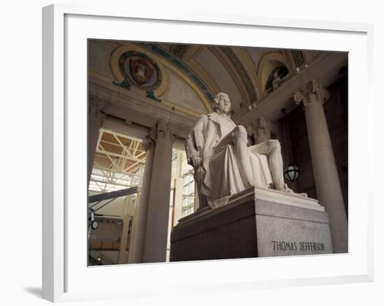 Statue of Thomas Jefferson, Missouri History Museum, St. Louis, Missouri, USA-Connie Ricca-Framed Photographic Print