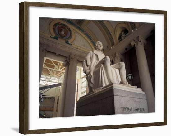 Statue of Thomas Jefferson, Missouri History Museum, St. Louis, Missouri, USA-Connie Ricca-Framed Photographic Print