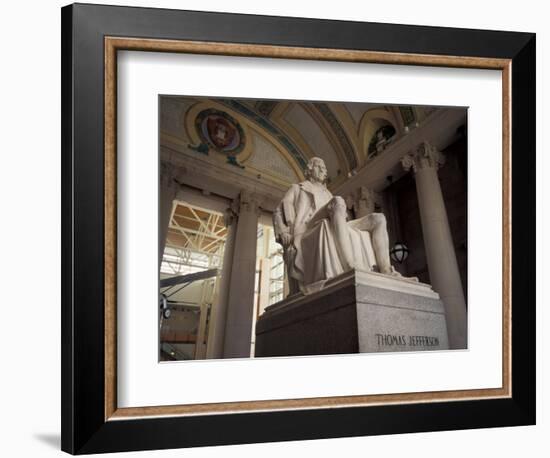 Statue of Thomas Jefferson, Missouri History Museum, St. Louis, Missouri, USA-Connie Ricca-Framed Photographic Print