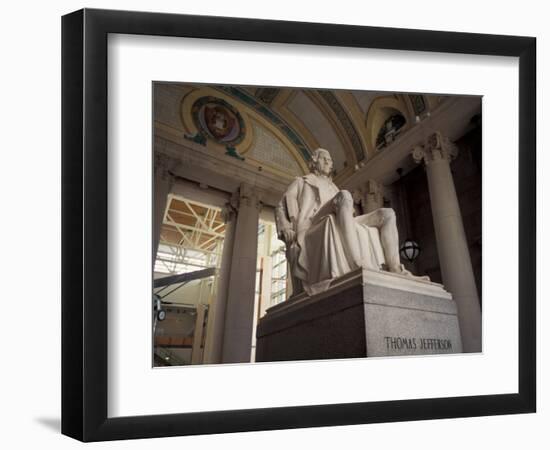 Statue of Thomas Jefferson, Missouri History Museum, St. Louis, Missouri, USA-Connie Ricca-Framed Photographic Print