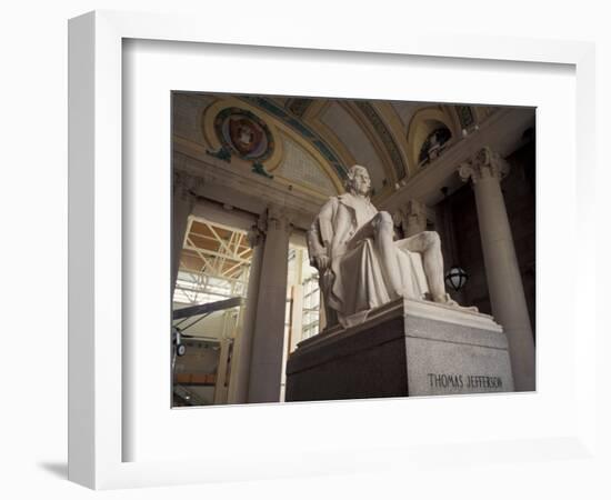 Statue of Thomas Jefferson, Missouri History Museum, St. Louis, Missouri, USA-Connie Ricca-Framed Photographic Print